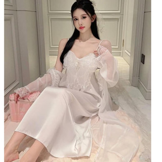(M. 131) Váy ngủ lụa cánh bướm có mút dáng dài tiểu thư sexy cao cấp Đầm mặc nhà gợi cảm quyến rũ cherishvayngu