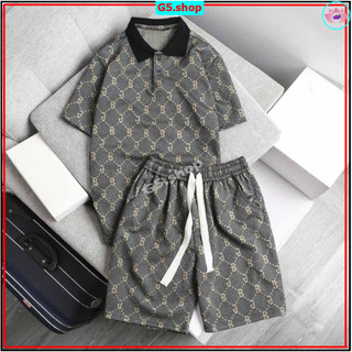  BỘ QUẦN ÁO NỮ MỚI BC IN NHIỆT TOÀN THÂN CỔ POLO MẶC CẶP ĐÔI NHÓM BA MÀU ĐEN, XÁM, KEM - g5.shop
