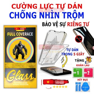 Kính Cường lực TỰ DÁN CHỐNG NHÌN TRỘM full màn iphone  X/ XS/ XR/ XS MAX/ 11/ 12/ 13/ 14/ 15 promax