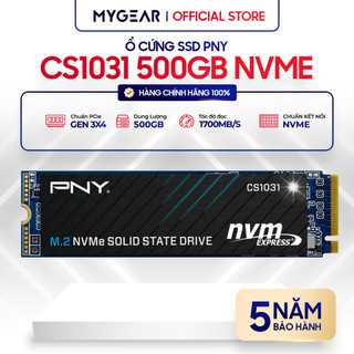 Ổ cứng lưu trữ máy tính - ssd pny cs1031 500gb nvme m.2 2280 pcie gen 3.0 x4 - chính hãng bảo hành 36 tháng