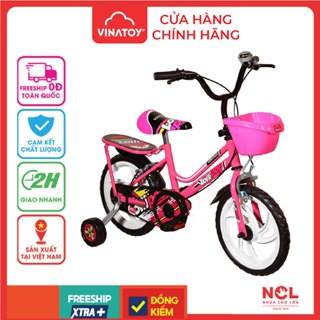 Xe Đạp Trẻ Em Nhựa Chợ Lớn 14 inch K115 - Cho Bé Gái Từ 3 đến 5 Tuổi