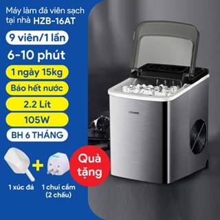 ( Hỏa tốc TPHCM ) Máy Làm Đá Viên Tự Động Siêu Tốc Hicon HZB-16AT - Vỏ Inox 304