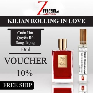 Nước Hoa  Unisex Kilian Rolling in Love EDP (đỏ)Chiết 10ml_ Hương Thơm Sang trọng, Quyến rũ, Kiêu kỳ