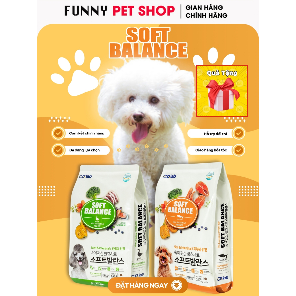 Hạt mềm cho chó Bichon Soft Blance - Thức ăn mềm cho chó Bichon mọi lứa tuổi 1,2Kg