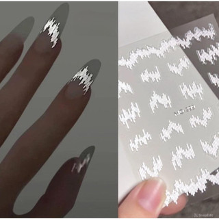Miếng dán stick trang trí móg MO 299 bạc siêu hot