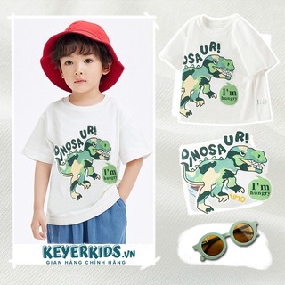 BST Áo thun bé trai 2024 KEYER KIDS áo cộc tay chất liệu cotton mềm thoáng mát hình in đáng yêu AT20