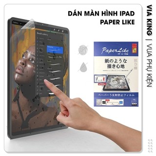 Miếng dán màn hình Ipad Paper Like, Viết vẽ chuyên dụng, Chống chói, Chống bám vân tay, Chống ánh sáng xanh - ViaKing