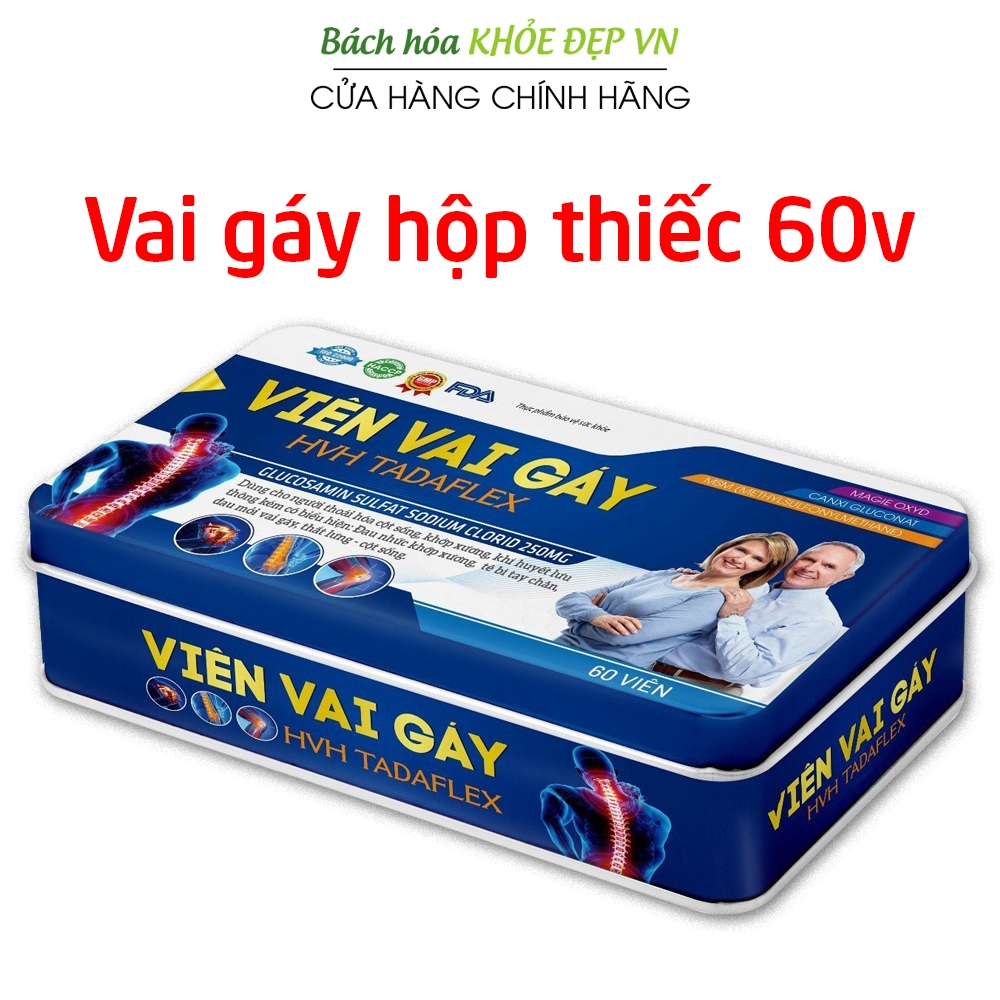 Viên Vai Gáy (hộp thiếc) giúp lưu thông khí huyết, giảm đau nhức mỏi vai gáy xương khớp - 60 viên