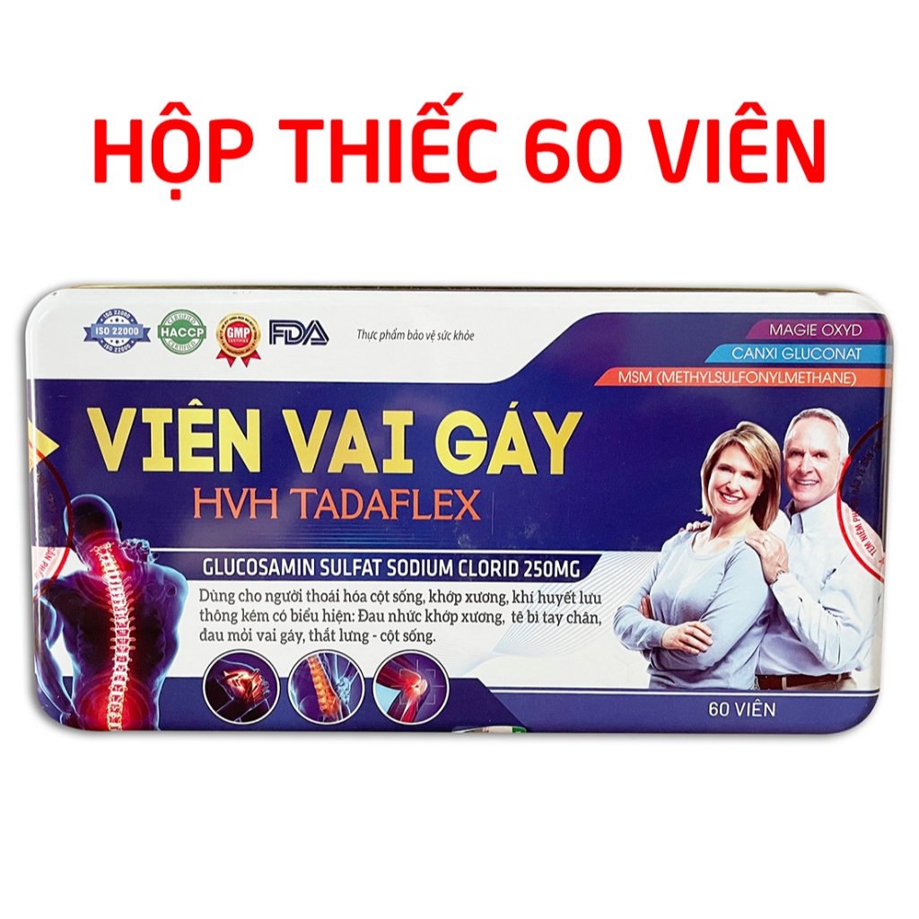 Viên Vai Gáy (hộp thiếc) giúp lưu thông khí huyết, giảm đau nhức mỏi vai gáy xương khớp - 60 viên