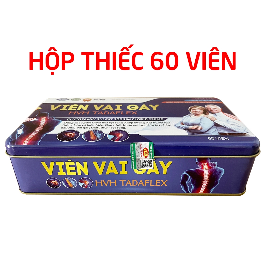 Viên Vai Gáy (hộp thiếc) giúp lưu thông khí huyết, giảm đau nhức mỏi vai gáy xương khớp - 60 viên