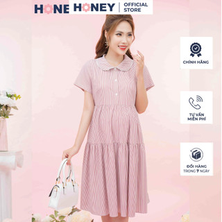 Váy đầm bầu thiết kế dáng babydoll chất thô chun lụa mềm mát - Thời trang đầm bầu cao cấp HONEY