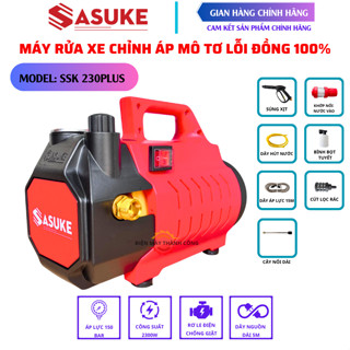  Máy rửa xe chỉnh áp lực cao Sasuke 230Plus mô tơ lõi đồng 100% dây nguồn 5M có rơ le chống giật 