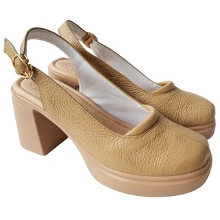  Giày Sandal Cao Gót Nữ BIGBEN Da Bò Thật Cao 8 Phân GCG148 