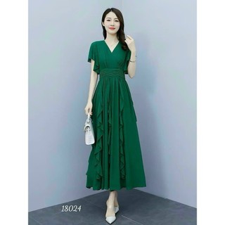 Đầm trung niên dự tiệc thiết kế dáng maxi che khuyết điểm, chất liệu voan vaii mềm mại, sang trọng HN34