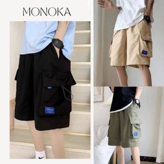 Quần short ngố đùi ống rộng kaki túi hộp túi có chốt rút nam nữ Quần sooc hiphop ống rộng to unisex T207G MONOKA SHOP