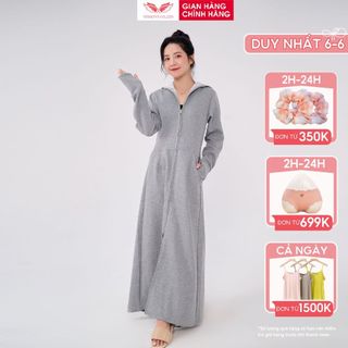 Áo Chống Nắng Nữ VINGO Dáng Dài Liền Thân Chất Thun Lạnh Cao Cấp Chống Tia UV A026 VNGO