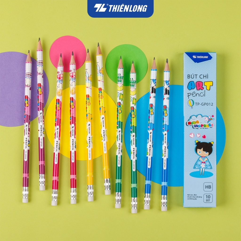 Bút Chì Gỗ Colokit TP-GP012 | Đầu Chì Than Mềm, Nét Viết Mượt Mà, Học Sinh – Văn Phòng