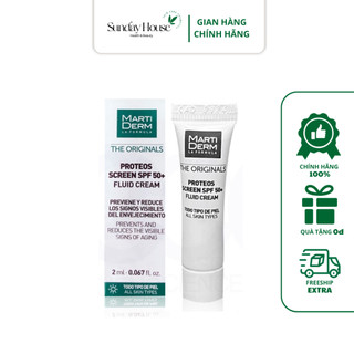 Kem chống nắng phổ rộng Martiderm The OriginalsProteos Screen SPF50+ FluidCream - 2ml