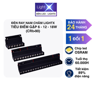 Đèn Rọi Ray Nam Châm Tiêu Điểm Gập Xoay Công Suất 6W, 12W, 18W Sử Dụng Chip Led Osram