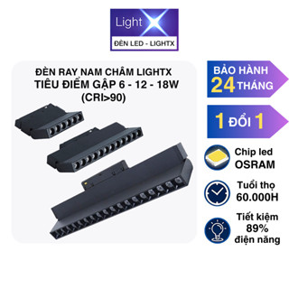 Đèn Led Ray Nam Châm Tiêu Điểm Gập 90 Độ 6W, 12W, 18W Sử Dụng Chip Led Osram Với Ánh sáng Trắng - Vàng - Trung tính