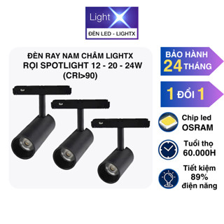 Bộ Đèn Rọi Ray Nam Châm 12W, 20W, 24W Chiếu Rọi SpotLight Sử Dụng Chip Led Osram Ánh Sáng Trắng - Vàng - Trung Tính
