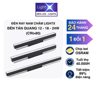 Bộ Đèn Led Ray Nam Châm Tán Quang 12W, 18W, 24W Sáng Tỏa Sử Dụng Chip Led Osram Với Ánh sáng Trắng, Vàng, Trung tính