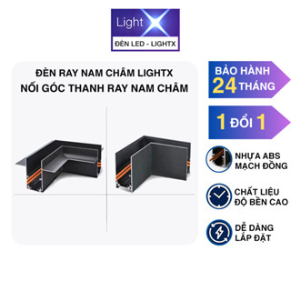 Phụ Kiện Nối Góc Thanh Ray Nam Châm Âm Trần, Lắp Nổi, Đèn Ray Nam Châm Hệ 22 Vật Liệu Nhôm Nguyên Chất Sơn Tĩnh Điện