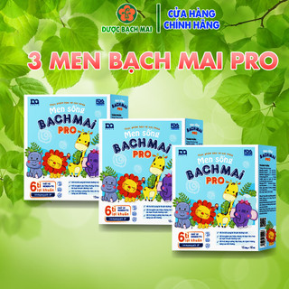 Combo 3 Men sống Bạch mai Pro Men vi sinh cho bé rối loạn tiêu hóa tiêu chảy táo bón 6 tỷ lợi khuẩn