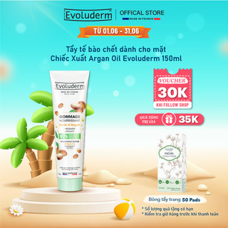 Kem tẩy tế bào chết cho da mặt Evoluderm chiết xuất tinh dầu Argan 150ml