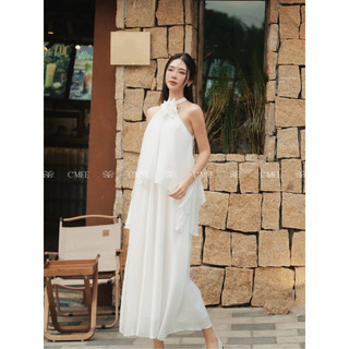   C'MEE   Không kèm hoa cài  Đầm maxi cổ yếm cột nơ Nellie Maxi Dress 