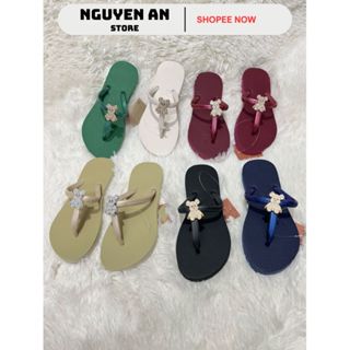  Dép kẹp nữ  dép xỏ ngón nữ  Quai T Đính Gấu Đá Sáng Tông lào Thái thời trang đủ màu đủ size 