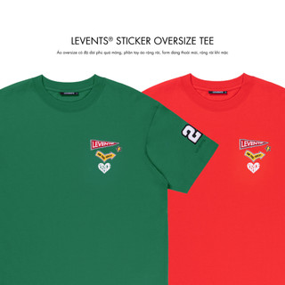 Áo Thun Levents Sticker Oversized Tee 100% Cotton Unisex T-shirt Oversized