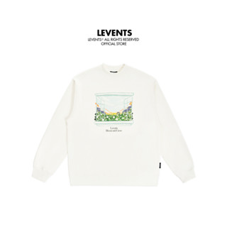  Áo Sweater Levents Flowers Window  Cream Chất Nỉ Chân Cua Unisex Oversized 