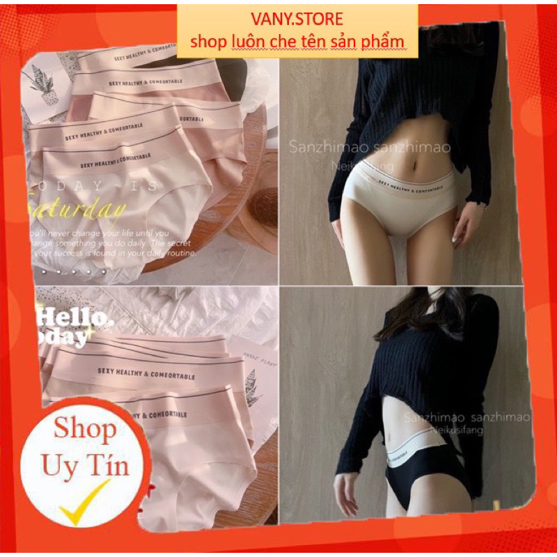 Quần Lót Nữ Đẹp Đúc Su Lụa Tàng Hình Chữ Thể Thao Mới Tipi Shop Mã A91