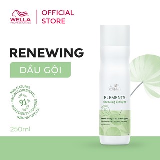 [NEW] Dầu gội làm sạch dịu nhẹ và cấp ẩm chiết xuất thiên nhiên Wella Elements Renewing Shampoo 250ml-1000ml