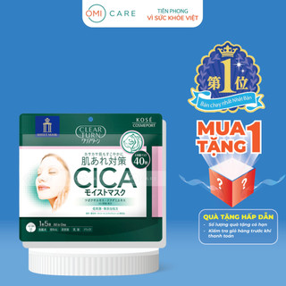 Mặt nạ dưỡng ẩm, làm dịu da cica clear turn kosé nhật bản