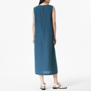 Đầm linen suông dài sát nách