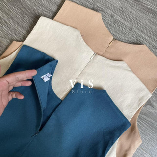 Đầm linen suông dài sát nách