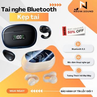 Tai nghe Bluetooth dẫn điện bằng xương, Tai nghe kẹp tai màn hình LED hiển thị năng lượng chống thấm nước_Betty