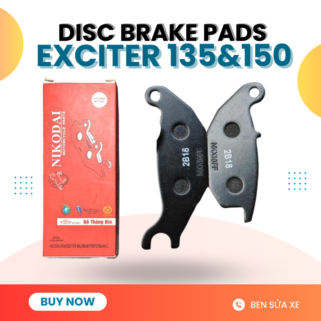 Má phanh đĩa Nikodai Exciter 135 150 sau