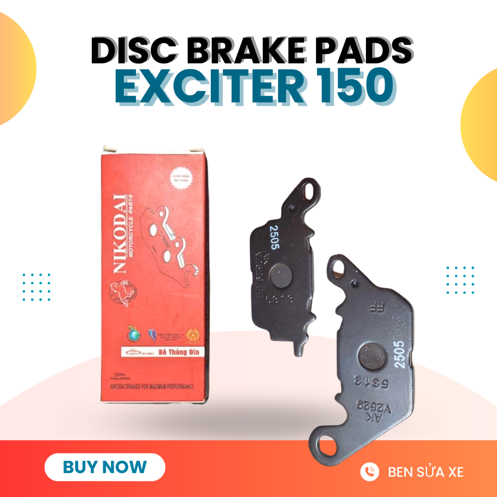 Má phanh đĩa Nikodai Exciter 150 trước