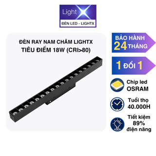 Đèn Ray Nam Châm Tiêu Điểm 18W Kiểu Chiếu Rọi Spotlight Sử Dụng Chip Led Osram Màu Ánh Sáng Trắng - Vàng - Trung Tính