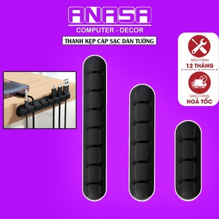Thanh kẹp silicon cố định dây cáp sạc, tai nghe, dây cáp phụ kiện máy tính gọn gàng