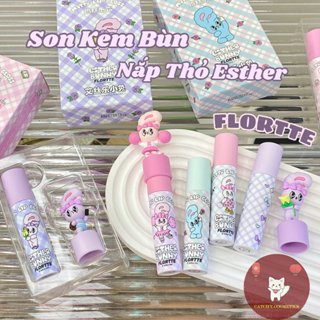 [FLORTTE] Son Kem Bùn Flortte Thỏ Esther Kèm Nắp Thỏ Silicon Trang Trí Đáng Yêu Esther Bunny