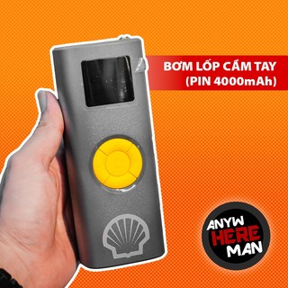 Bơm lốp xe mô tô chính hãng Shell sử dụng pin 4000mAh