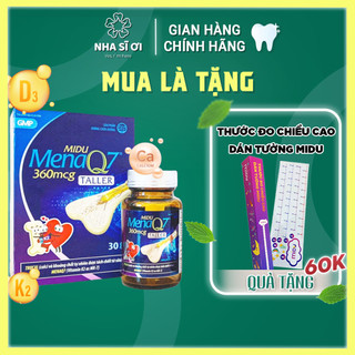 Midu MenaQ7 360mcg – Hỗ trợ chắc khỏe xương, phát triển chiều cao cho trẻ dậy thì với Trucal và Vitamin K2 hàm lượng cao