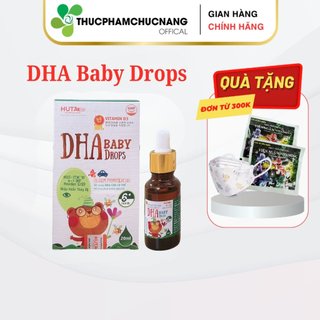 DHA cho bé BABY DROPS - HUTA PHAR, giúp tăng IQ phát triển não bộ cho bé 20ml