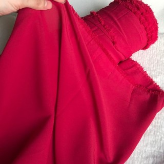 Vải Lót Lụa Habutai Đỏ Trơn Khổ 1m55 - Chất Mềm Mịn, Mỏng, Rũ, Giãn Nhẹ 2 Chiều - Làm Lót, Áo Kiểu, Quần Mặc Áo Dài