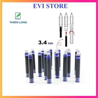 Ống mực dùng cho bút máy cỡ 3.4mm / Ống mực khô bút máy tiện dụng - Ống mực màu xanh tím đen