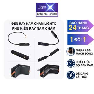 Bộ Phụ Kiện Cho Hệ Đèn Ray Nam Châm Với Chức Năng Nối Thông Mạch Điện Nối Góc Giữa Các Thanh Ray Nam Châm